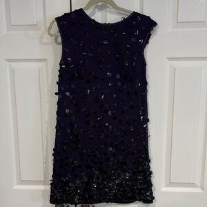 Fun Purple Sleeveless Dress with Sequin Details